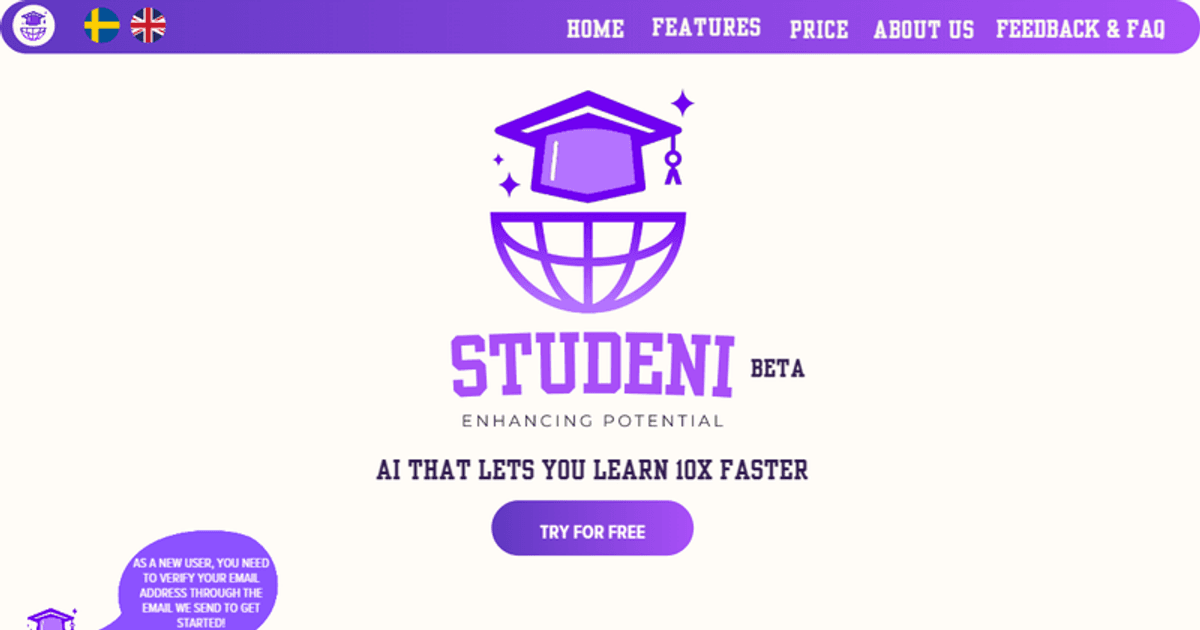 STUDENI product screenshot