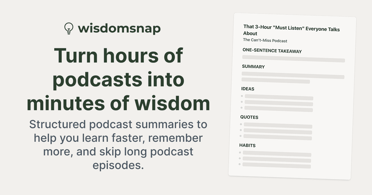 WisdomSnap product screenshot