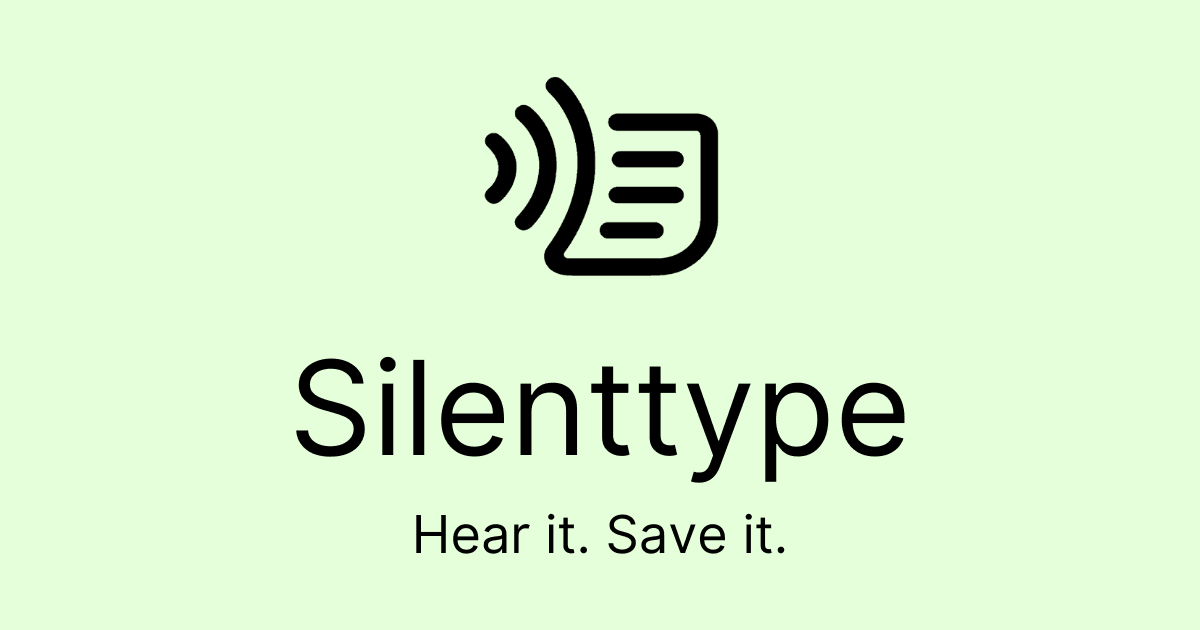 Silenttype product screenshot